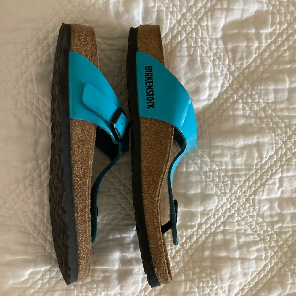Birkenstock Turquoise Gizeh Sandals 38 - Picture 3 of 4